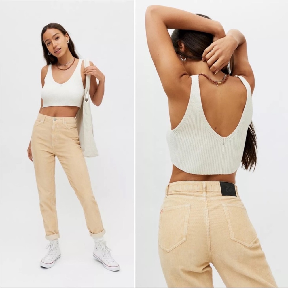 Corduroy High-Rise Mom Pants